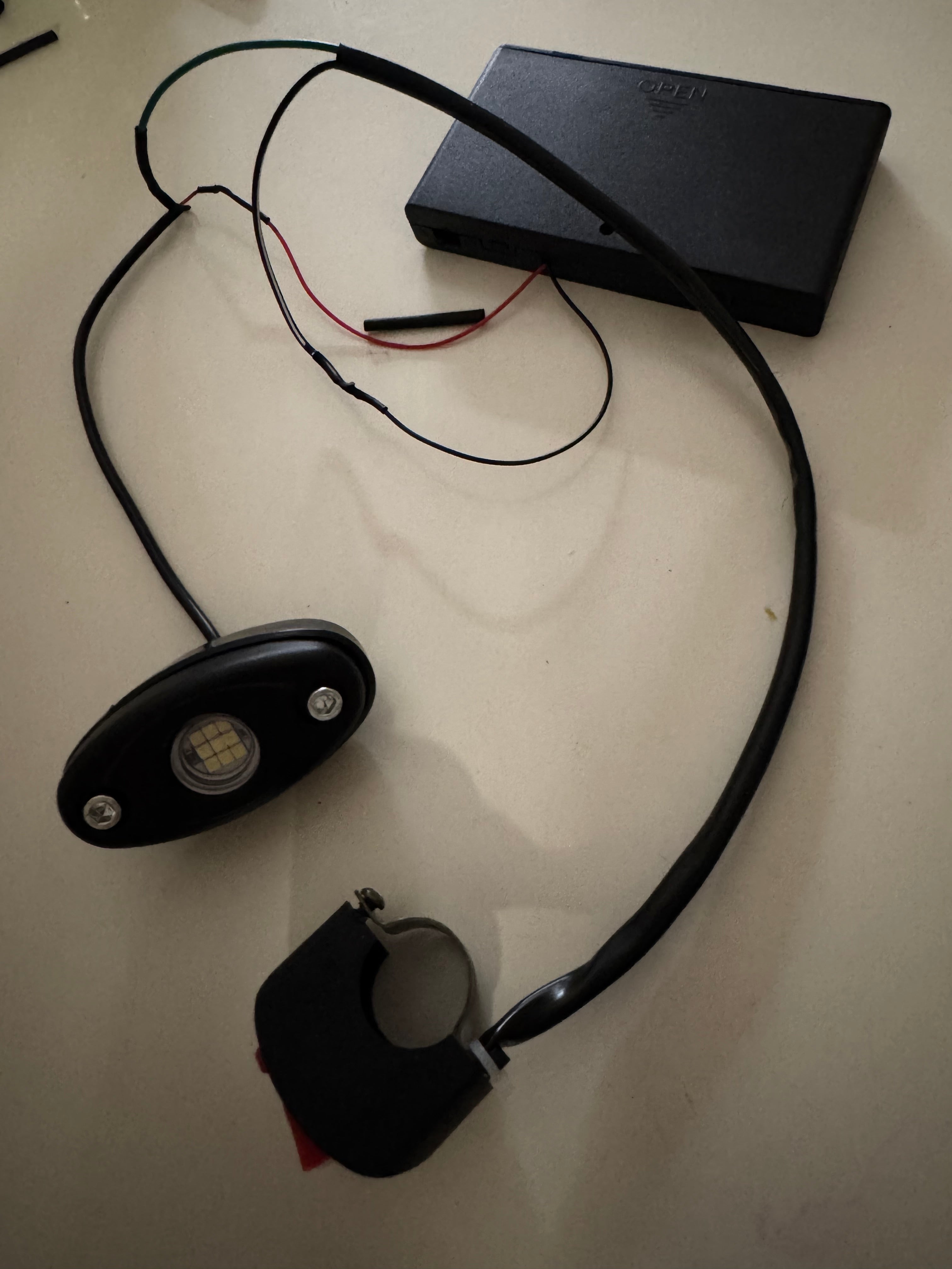 Battery powered rock light