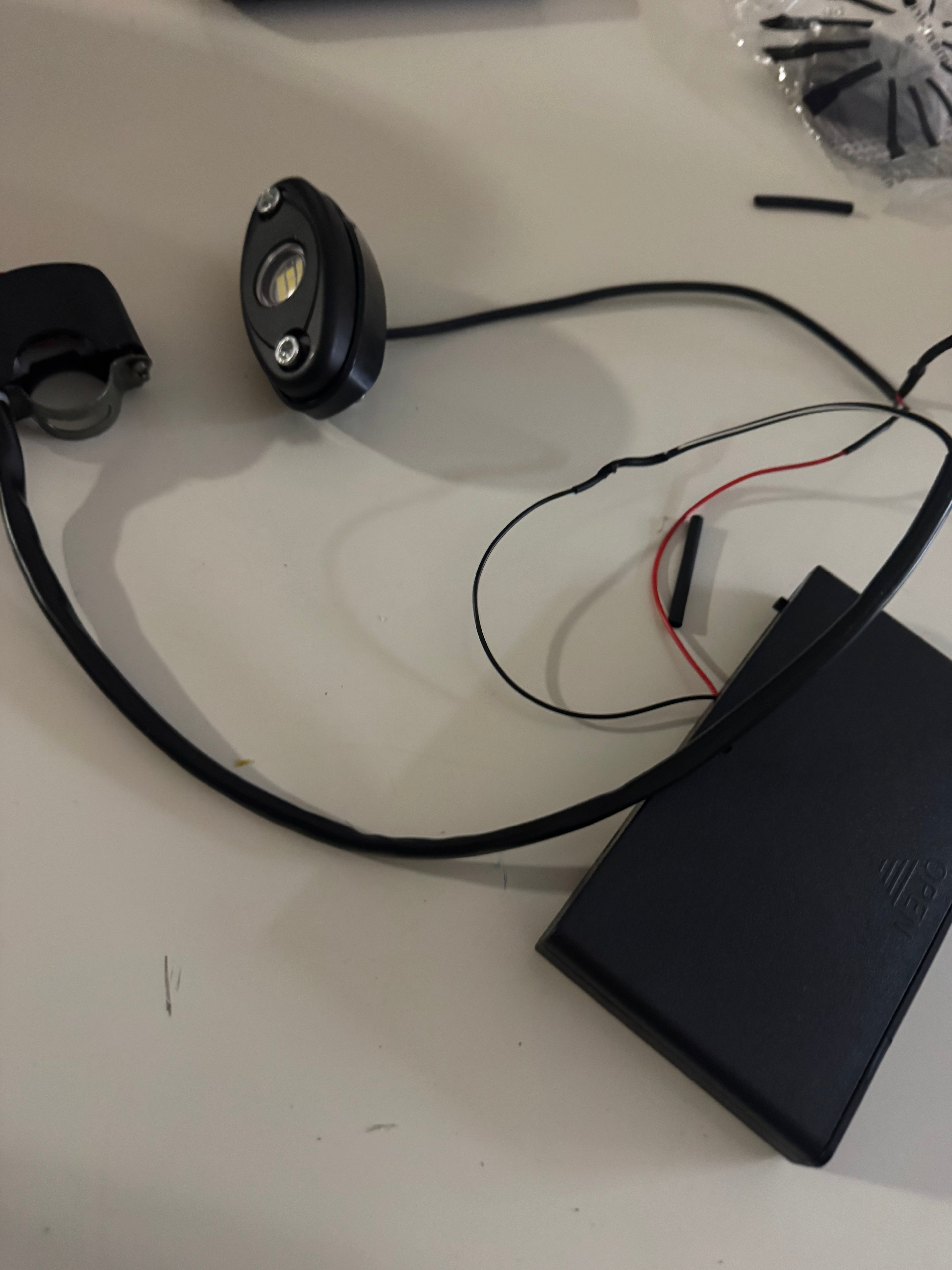 Battery powered rock light