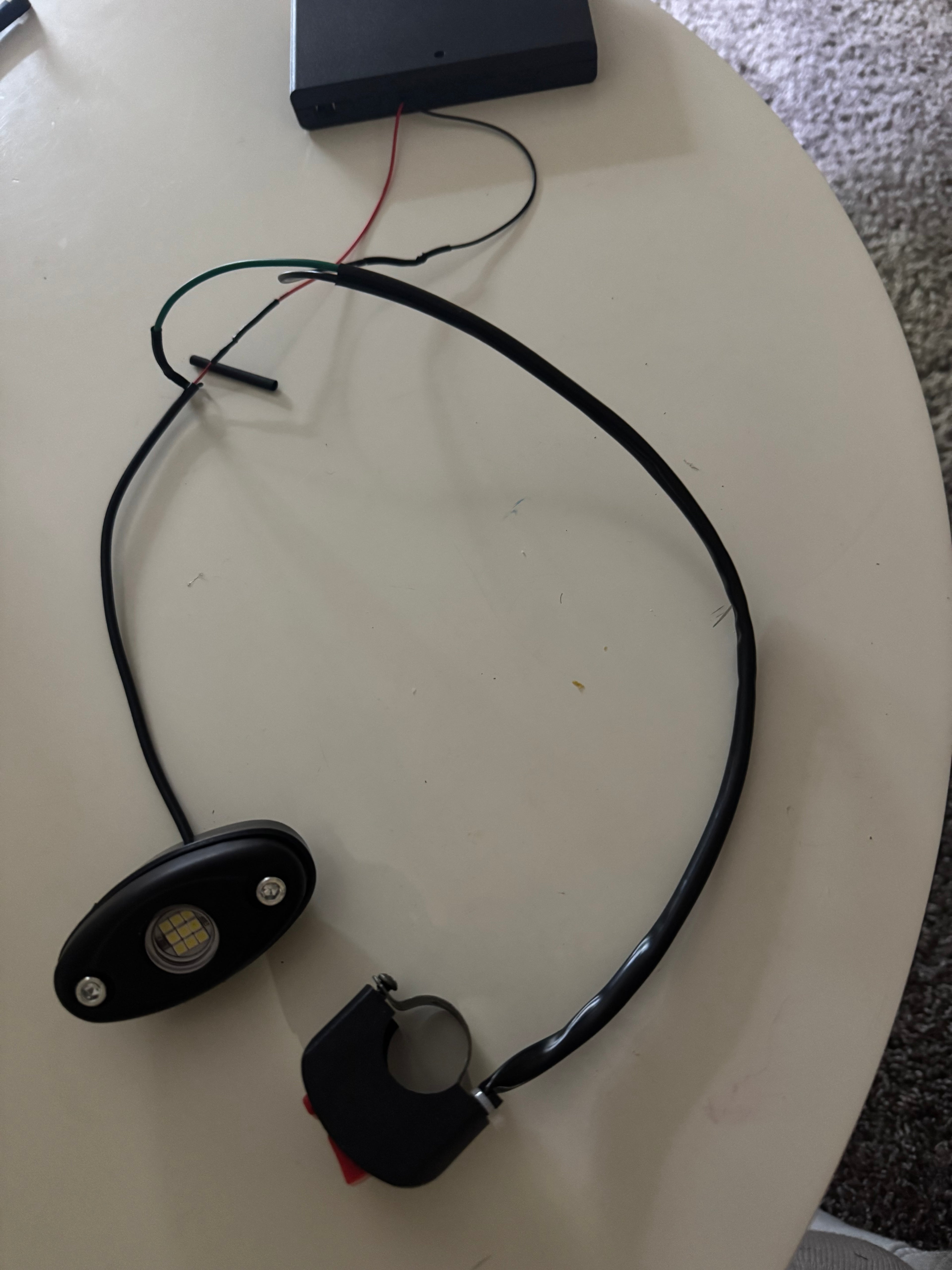 Battery powered rock light